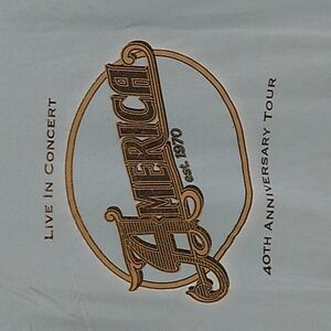 Tultex‎ Fine Jersey America 40th Anniversary Tour  70's T Shirt Size Larg…